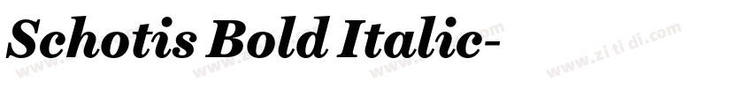 Schotis Bold Italic字体转换